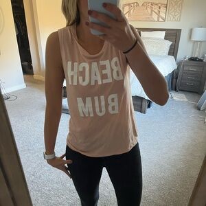 Women’s beach tank top. Light pink
